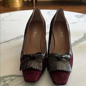 Massimo Baldi Burgundy Leather Heels